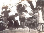 mere old car car wheels are being played with with Griff, one of the adult helpers