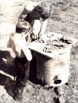 arts & crafts happened too, here working with clay