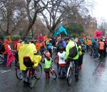 it was a dull damp cold day as we gathered at Lincoln Inn's Fields for the start of the Bike Ride