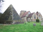 and totally incongruous in a church yard
Grid ref: TQ 683210