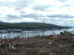Faslane Nuclear base from the opposite side of the loch - the destruction in the foreground of this photo epitomises in a slight way how the world would look if these horrendous weapons ever go off either accidentally or intentionally