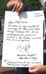 close-up of the petition
