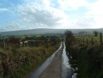 the quiet lane, Moss Houses Road, leading down to the amazing ford at Noyna near Colne, Lancashire