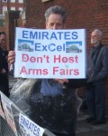 First on the Wednesday a week before the G20, a musical protest by East London Against the Arms Fair (ELAAF)appealing directly to the state-owned Abu Dhabi Exhibition Company, owners of the ExCel Centre, to stop hosting the London Arms Fair in 2009.