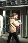 taking a leaflet