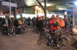 First we assembled on the South Bank under Waterloo Bridge - it seems the assembly time of 6pm is flexible in that it doesn't usually set off until 7pm!
