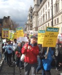 in Parliament Square a second march from Victoria joined the main march