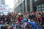 thousands of people have taken over the street space