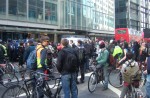 outside the Climate Exchange on Bishopsgate