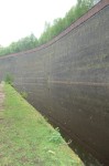 and one of the Rochdale canals grand sights, the Great Wall of Tod, the railway being up high
