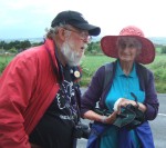 David & Joy from ELCND with the beautiful countryside of Nidderdale beyond